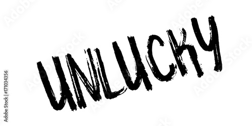 Unlucky rubber stamp. Grunge design with dust scratches. Effects can be easily removed for a clean, crisp look. Color is easily changed.