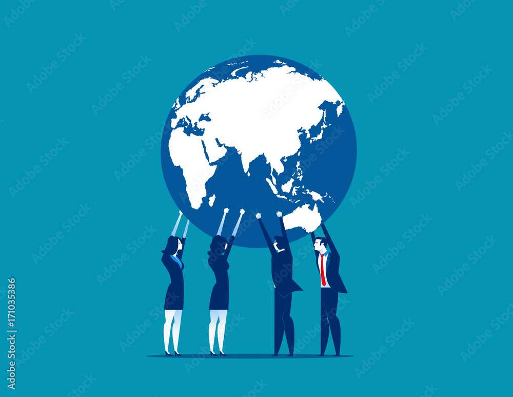 Global Business. Concept business vector illustration.