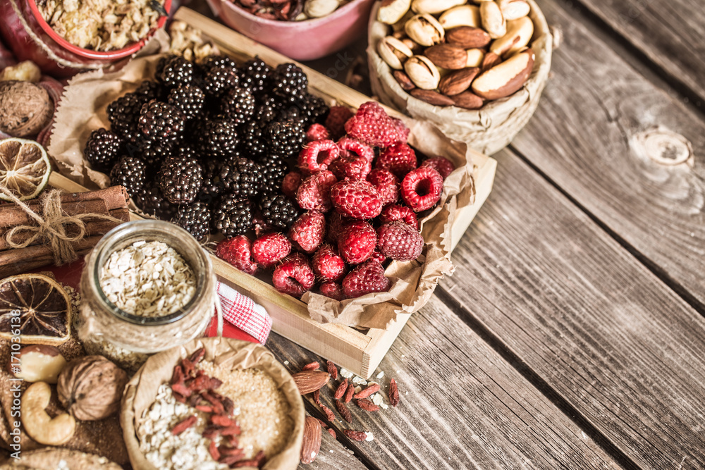 still life with raspberries and nuts still life with raspberries and nuts