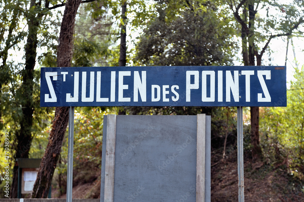 Small tourist train between Sainte Cecile d'Andorge and Saint Julien des Ponts