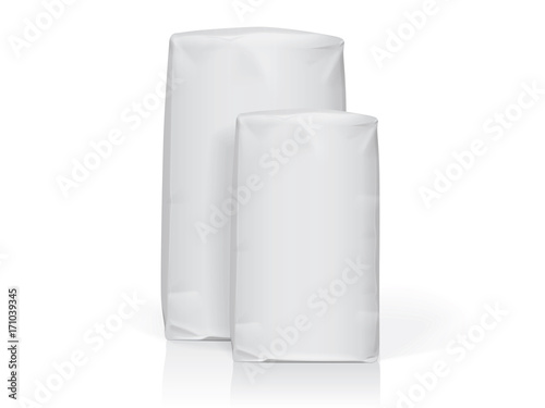 Paper or plastic bag Easy to change colors Mock Up Vector Template