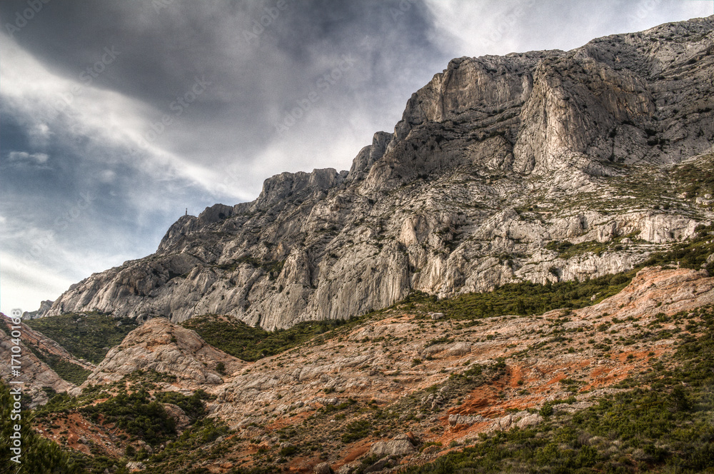 the Sainte-Victoire mountain, near Aix-en-Provence, which inspired the painter Paul Cezanne the Sainte-Victoire mountain, near Aix-en-Provence, which inspired the painter Paul Cezanne