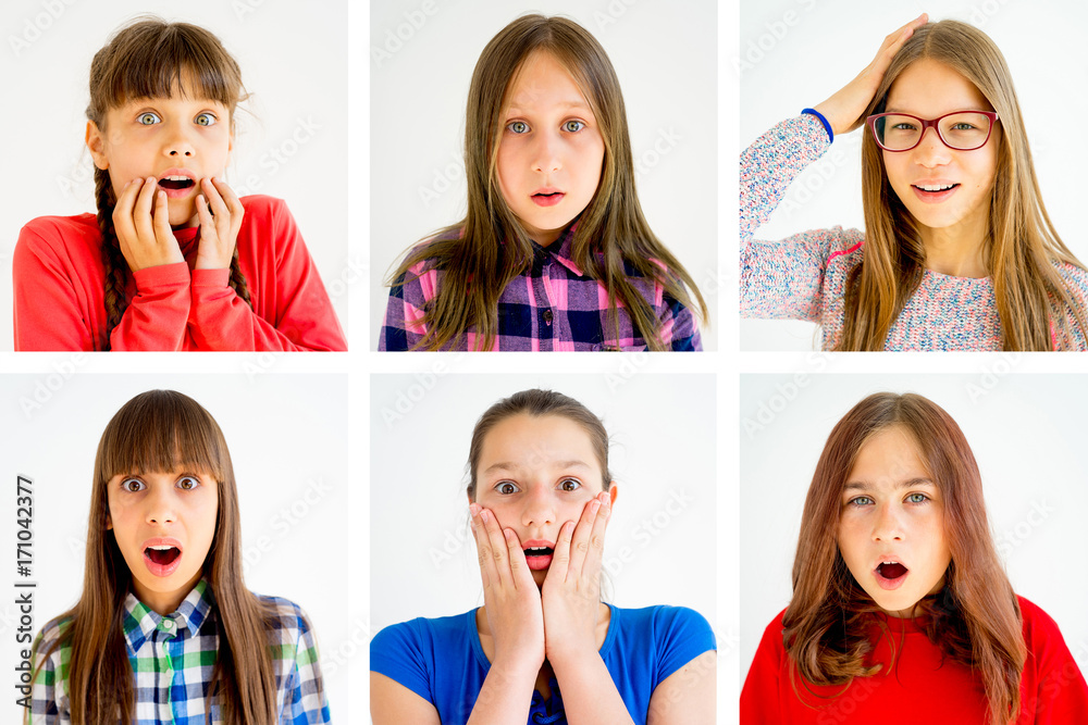 Kids emotions collage Kids emotions collage