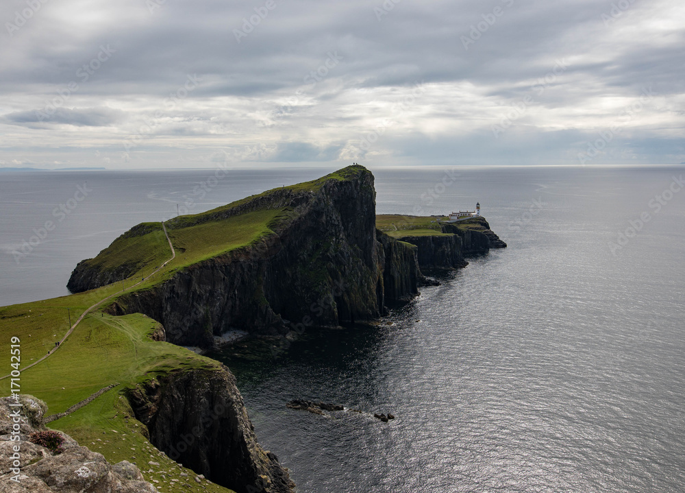 Neist Point Lighthouse on the Isle of Skye in Scotland