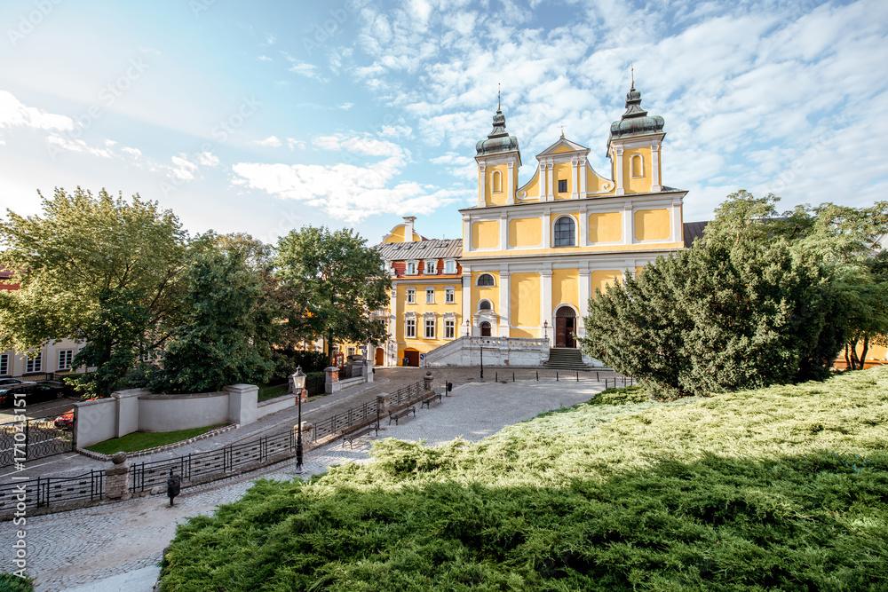 Fototapeta premium View on the Church of saint Anthony of Padua and Franciscan Monastery in Poznan, Poland