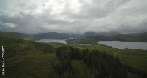 Aerial, Loch A' Chairn Bhain At Assynt Viewpoint, Scotland - Native Version photo