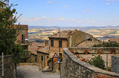 Beautiful street and the surroundings of Montalcino,Tuscany, Italy