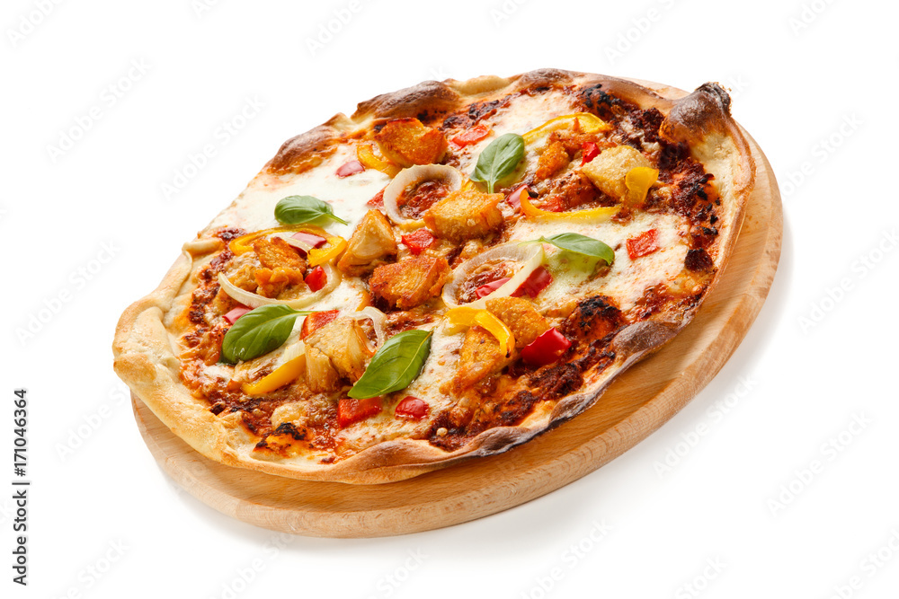     Pizza with chicken 