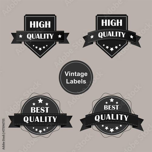Quality vintage label design vector illustration.