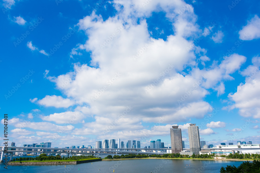 東京　都市景観　海辺