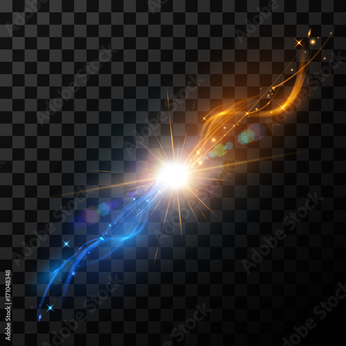 blue and gold forces lights