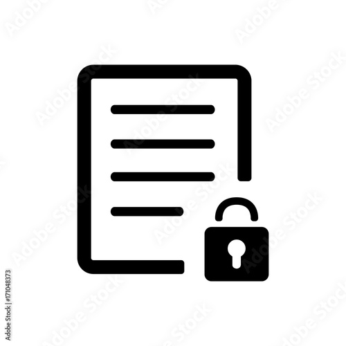 document and lock (security) icon