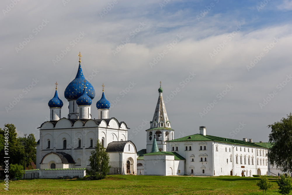 Medieval Kremlin and Orthodox Cathedral of Nativity. Suzdal, Vladimir region, Russia