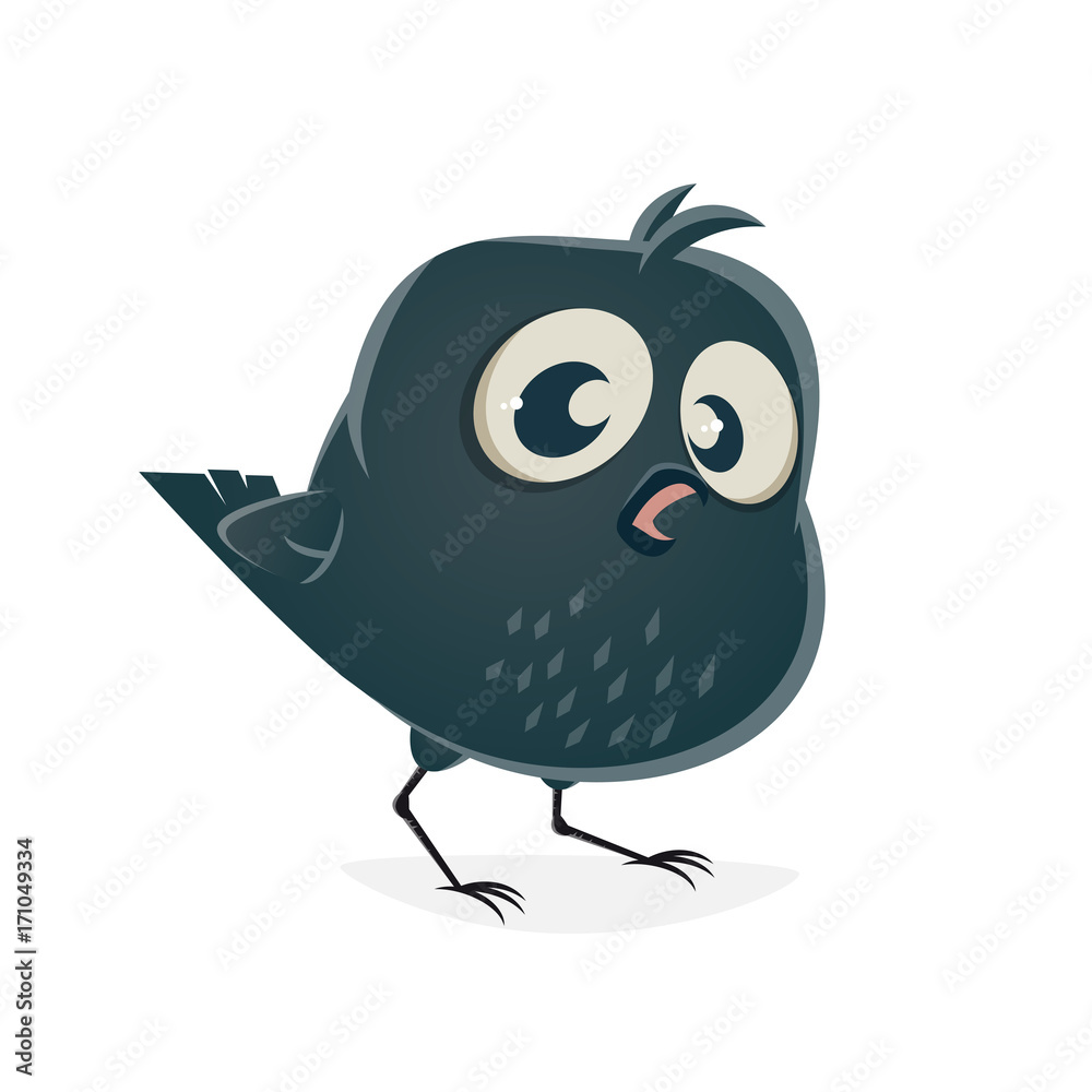 funny crow clipart Stock Vector | Adobe Stock