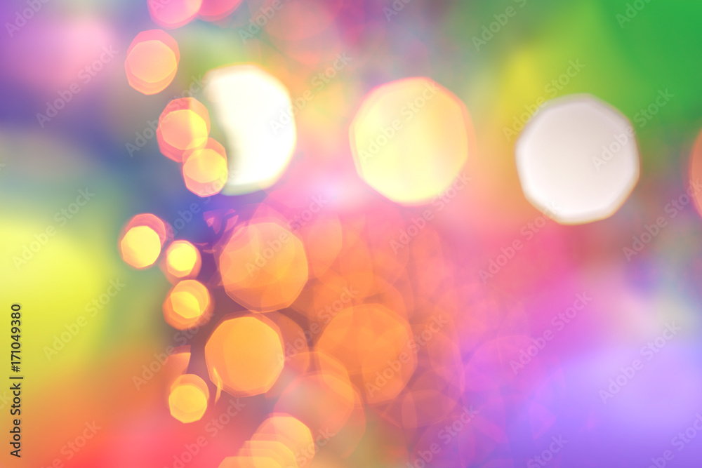 Beautiful festive blur of burning Christmas lights and bulbs Beautiful festive blur of burning Christmas lights and bulbs