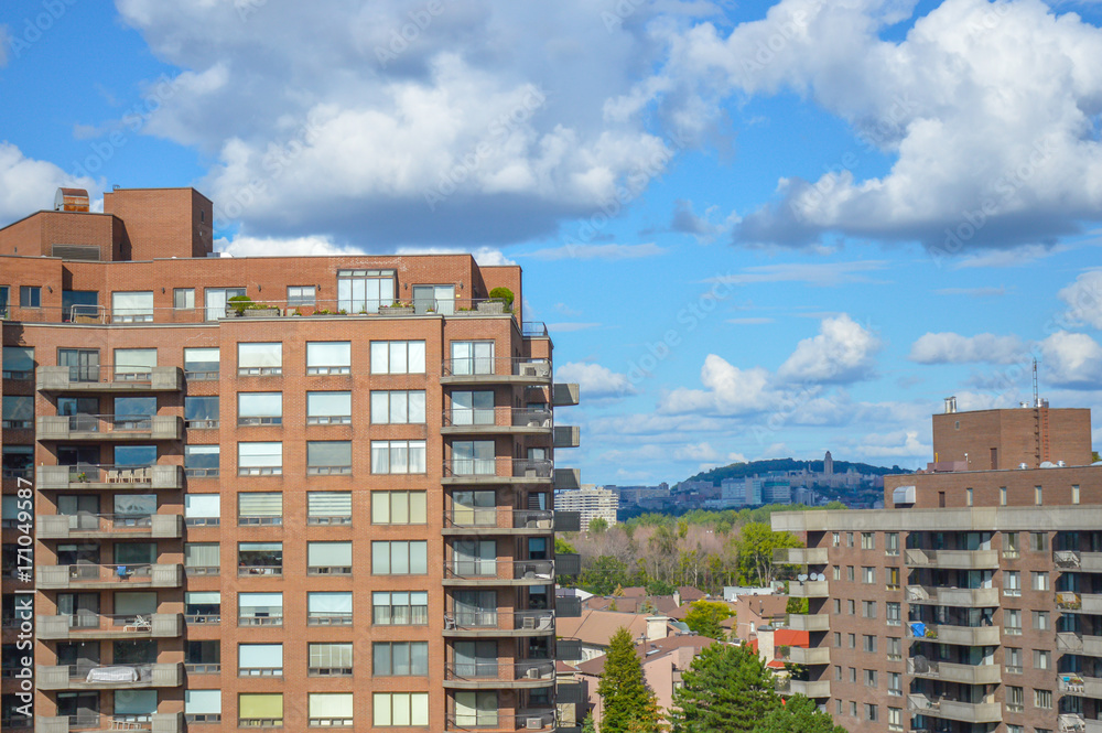 Modern condo buildings with huge windows in Montreal, Canada. Modern condo buildings with huge windows in Montreal, Canada.