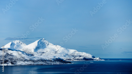 Mountain in Tromsø in the winter