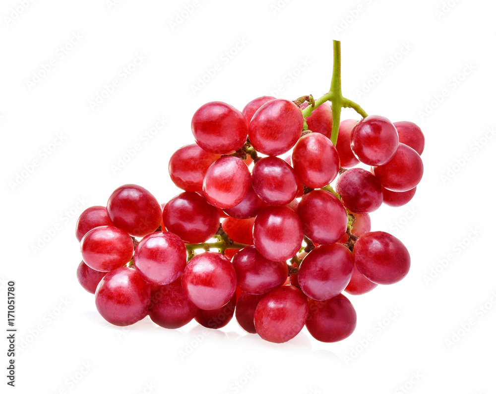 Fototapeta premium red grapes isolated on white background
