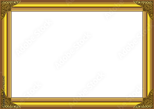 Gold Wood Frame with floral ornament on corner