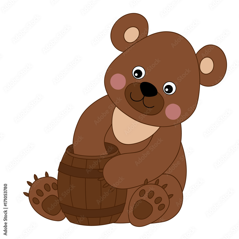 Obraz premium Vector Cute Cartoon Bear