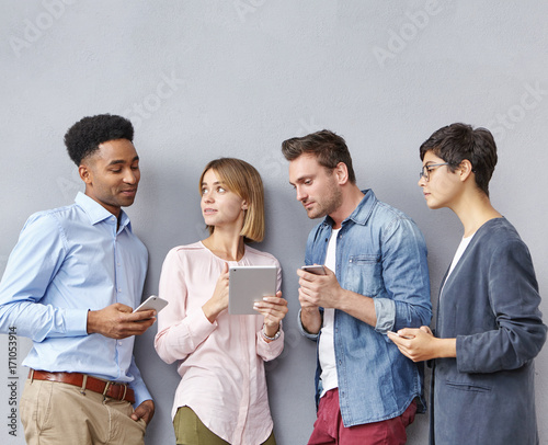 фотографія Modern education, business, startup, friendship and teamwork concept