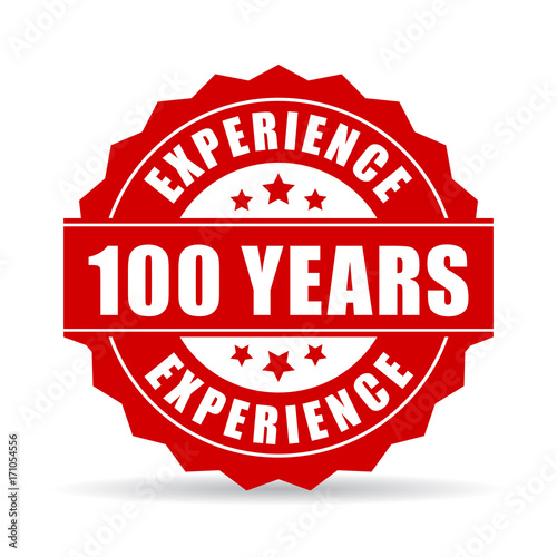 One hundred years experience vector icon
