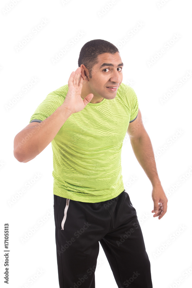 man hearing a voice man hearing a voice