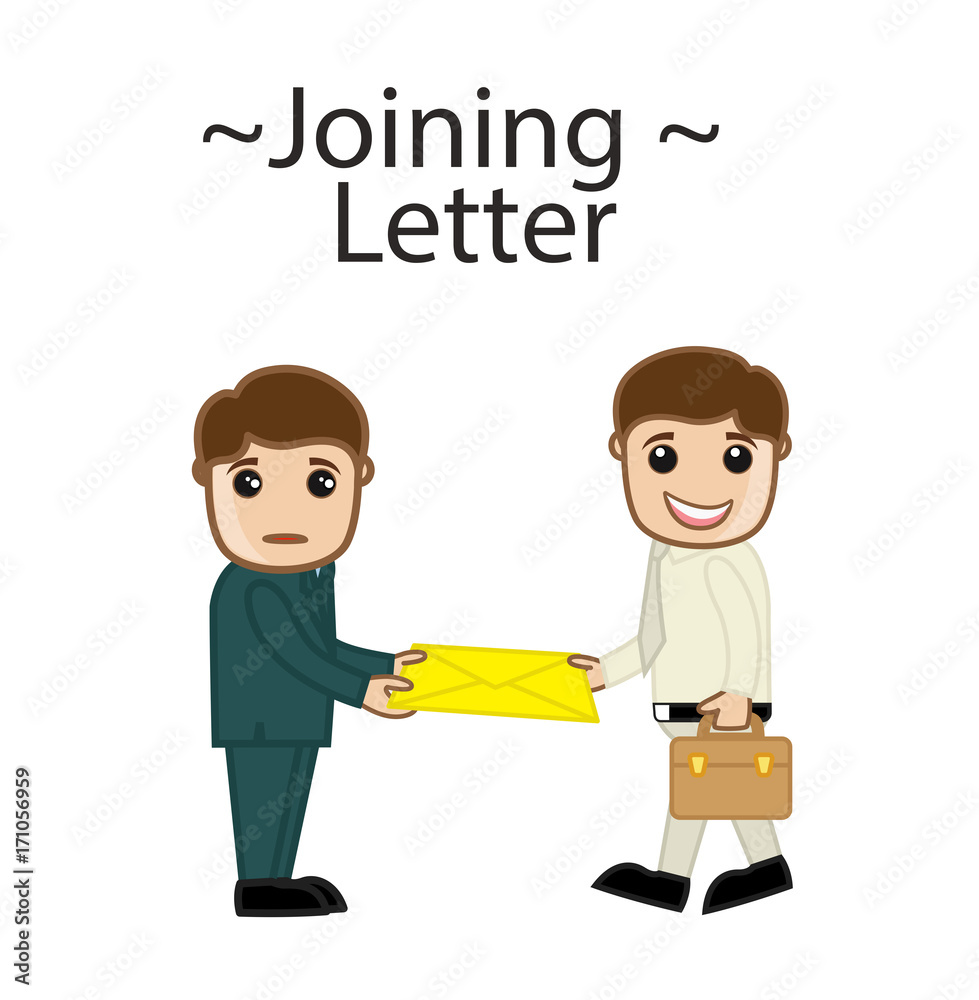 Boss Presenting Joining Letter to His Employee Boss Presenting Joining Letter to His Employee