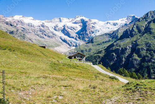 Gressoney Valley (Monte Rosa) in Italy