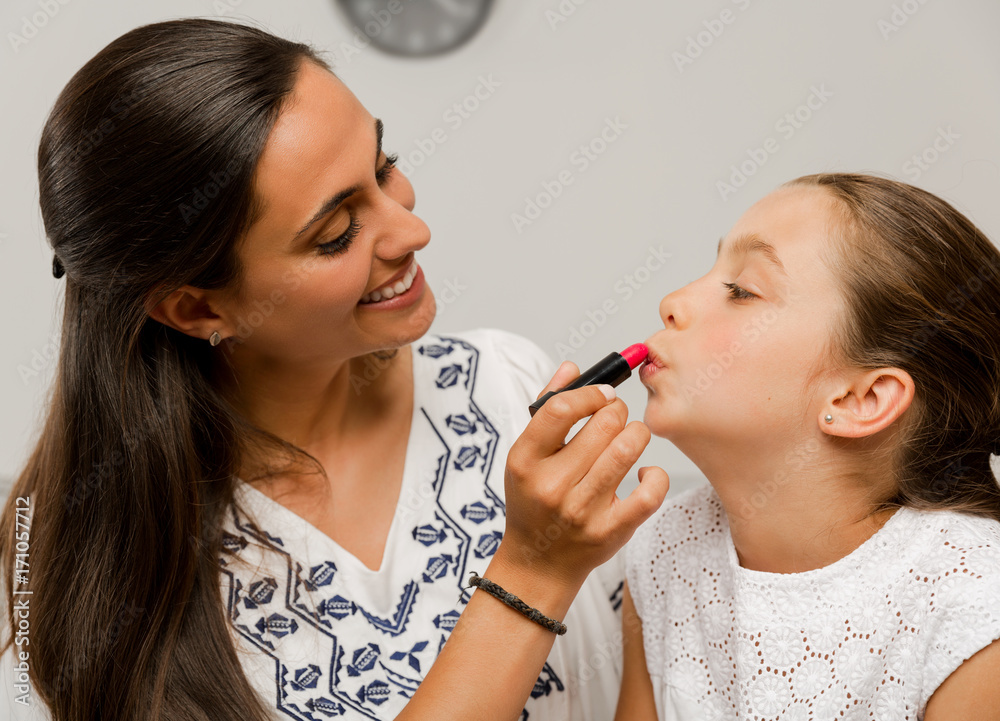 Mother and Daughter playing Mother and Daughter playing