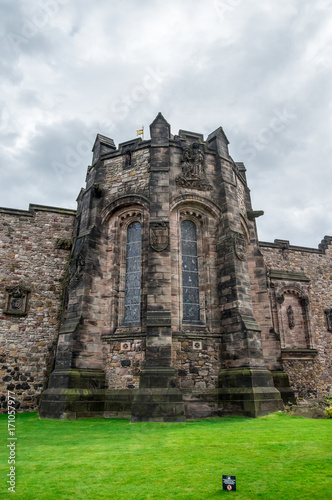 A back view of Scottish National War memorial in Edinburgh Castle