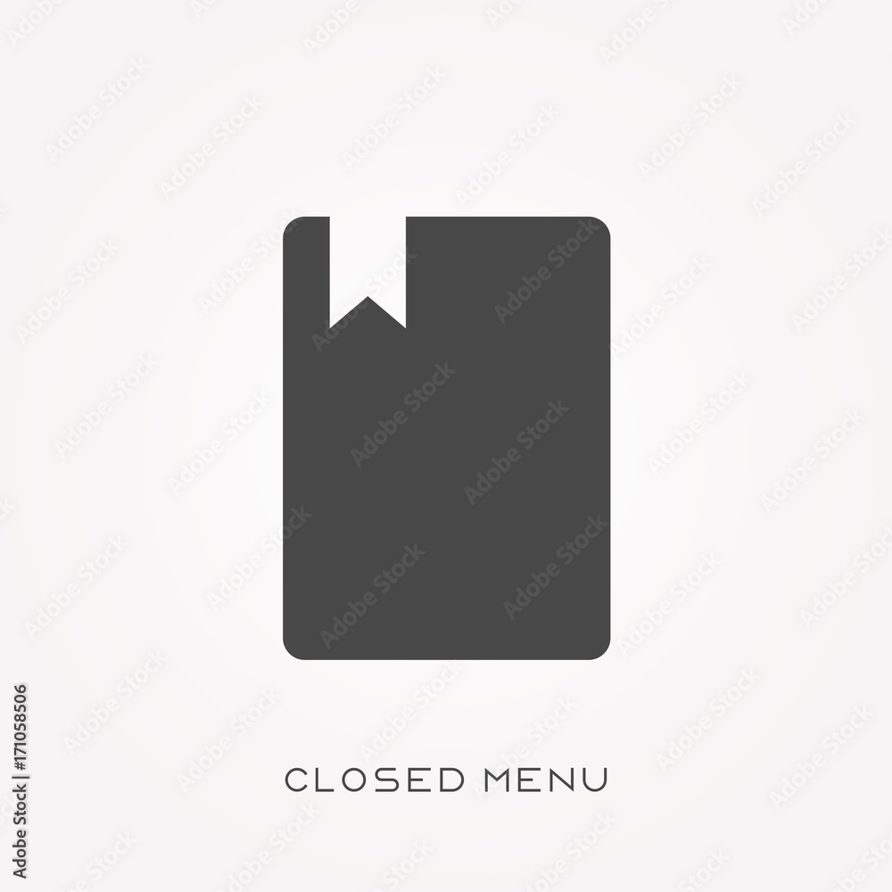 Silhouette icon closed menu