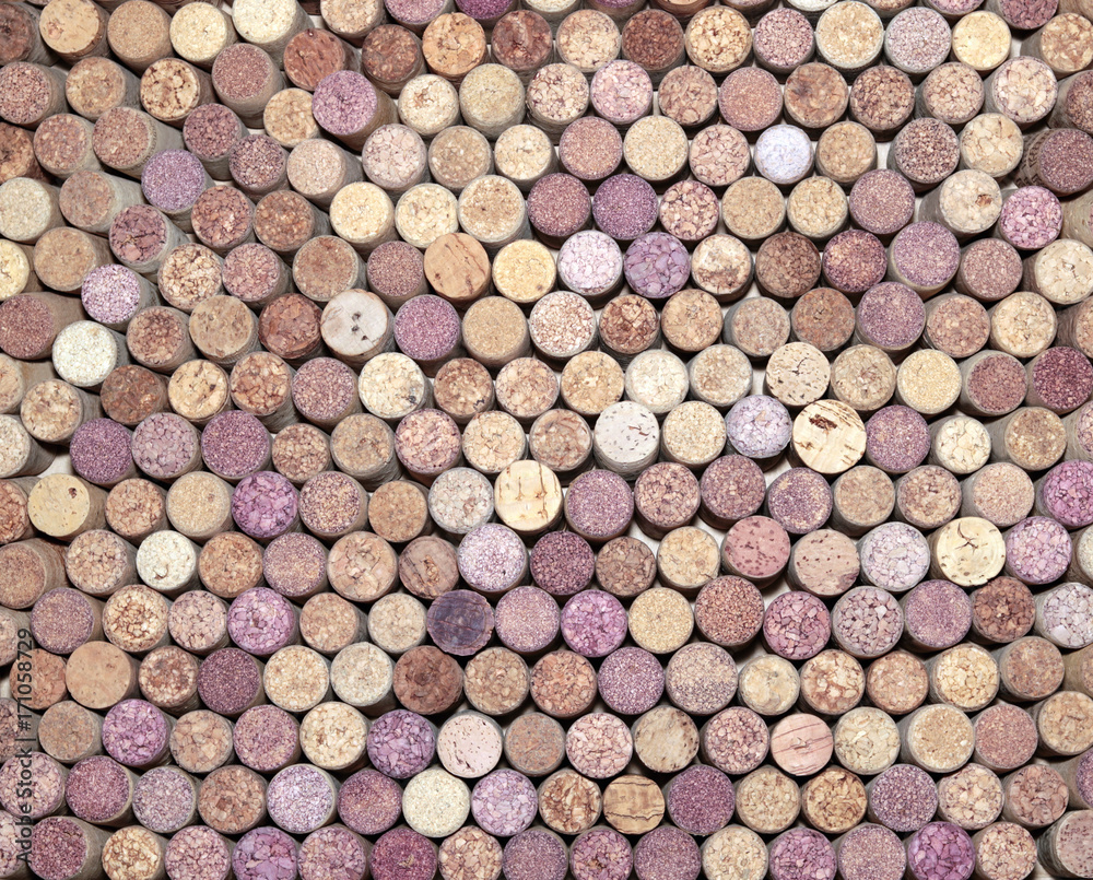 Brown background of wooden wine corks Brown background of wooden wine corks