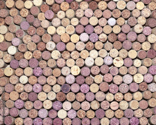 Brown background of wooden wine corks