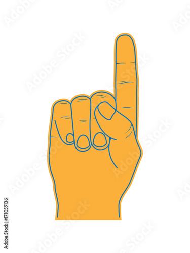 Foam finger. Vector