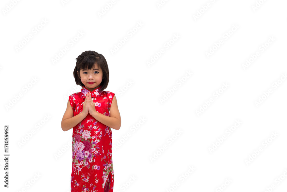 China girl in traditional Chinese dress China girl in traditional Chinese dress
