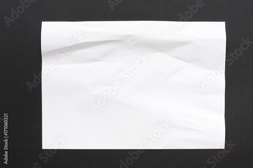 Crumpled white paper background