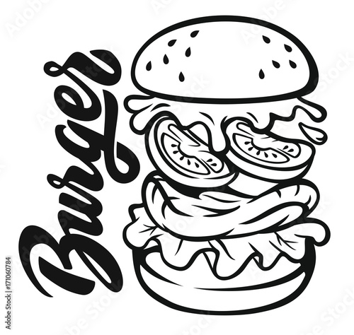 vector burger jump