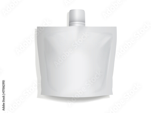 Package for your design and logo. Easy to change colors. Mock Up. Blank vector. 