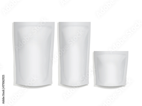 Package for your design and logo. Easy to change colors. Mock Up. Blank vector. 