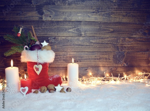 Grußkarte - Nikolausstiefel