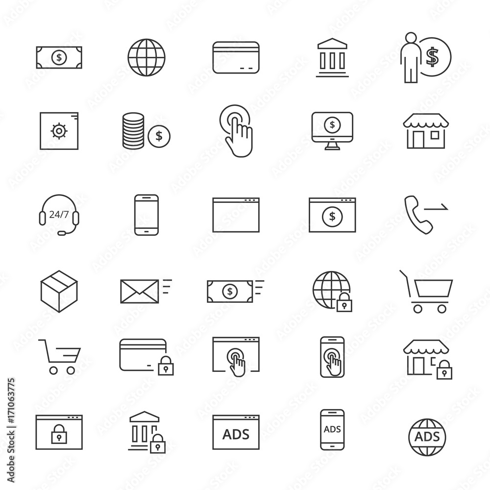 30 Commerse Line Icons