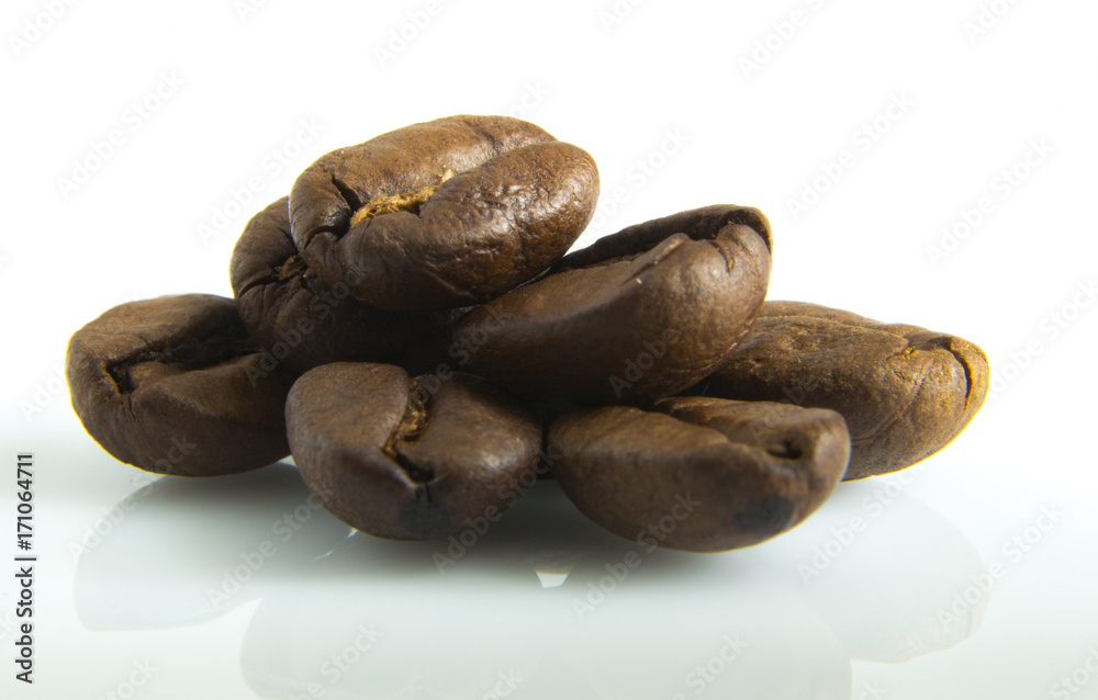 coffee beans isolated on white background coffee beans isolated on white background