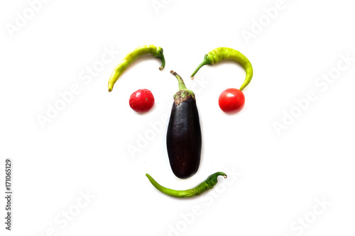 Hot pepper on a white background