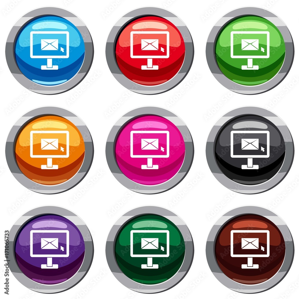 Monitor with email sign set 9 collection Monitor with email sign set 9 collection