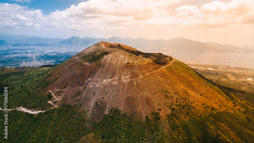 Vesuvius volcano from the air photo