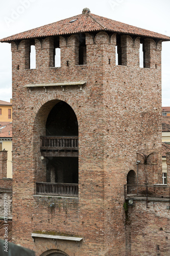 Tower of Castelvecchio fortress in Verona,  Italy © wjarek