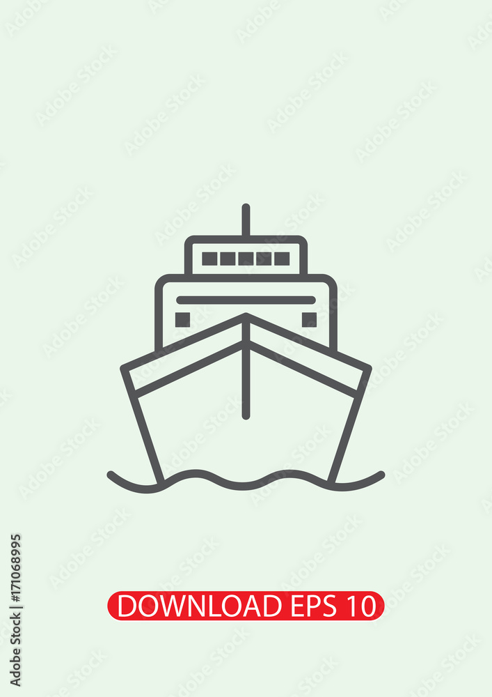 Ship icon, Vector Ship icon, Vector