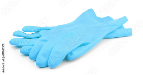 Rubber gloves isolated