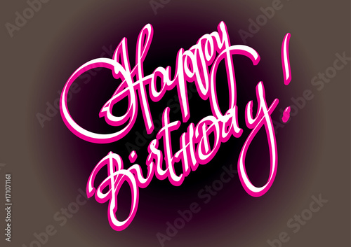 Happy Birthday lettering